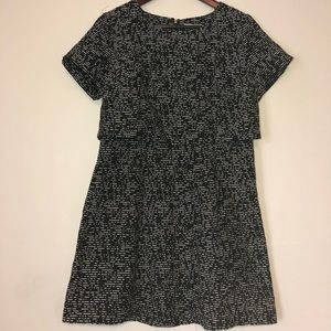 Cute navy with white “faux sequined” dress